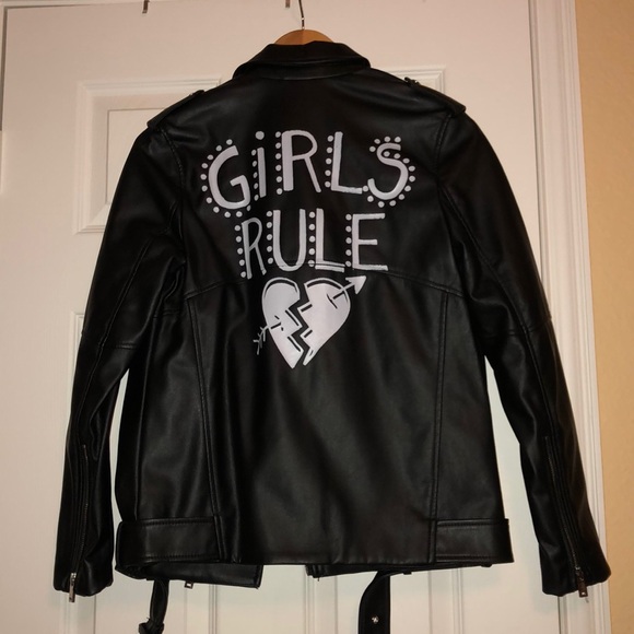 zara girls leather jacket